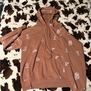 Brown Graphic Hoodie